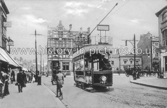 Woodgrange Road & Romford Road with Princess Alice on right, Forest Gate, London. c.1908.